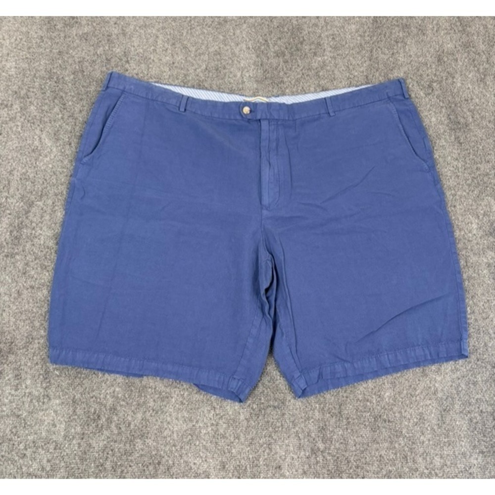 Peter Millar Seaside Collection Shorts Mens Navy Blue Linen Cotton SIlk Size 52R